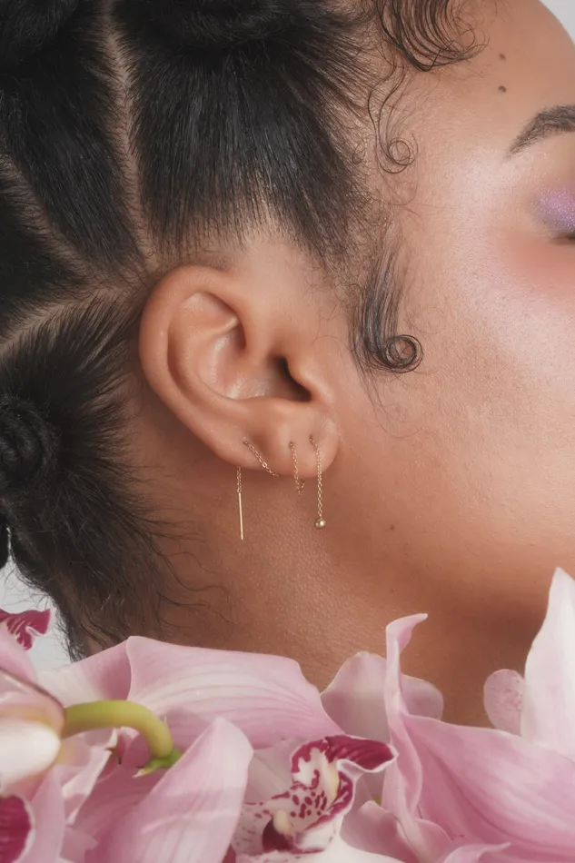 Mercury Drop Threader Earring Single READYMADE Earrings