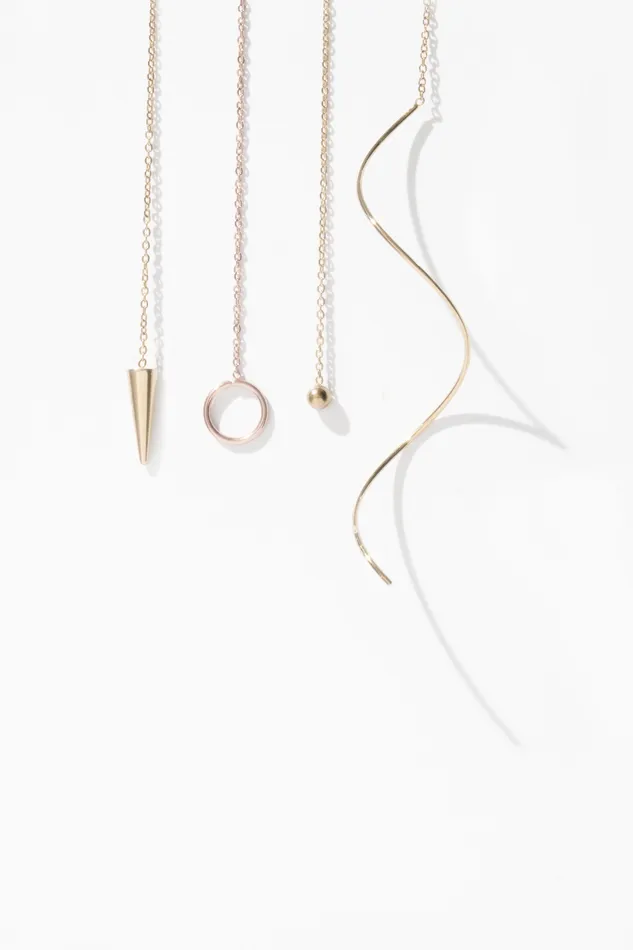 Mercury Drop Threader Earring Single READYMADE Earrings