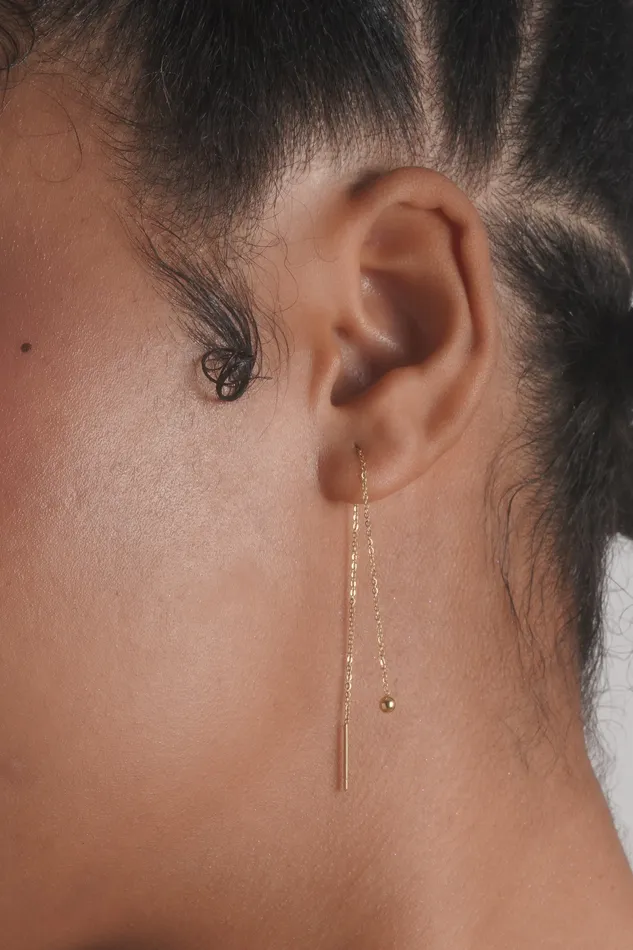 Mercury Drop Threader Earring Single READYMADE Earrings