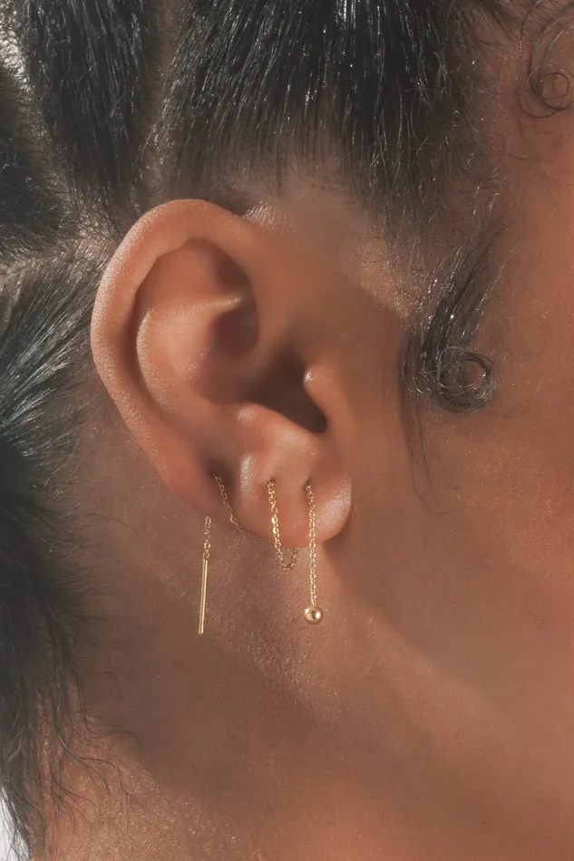 Mercury Drop Threader Earring Single READYMADE Earrings