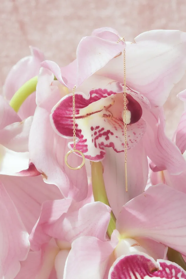 Mercury Drop Threader Earring Single READYMADE Earrings