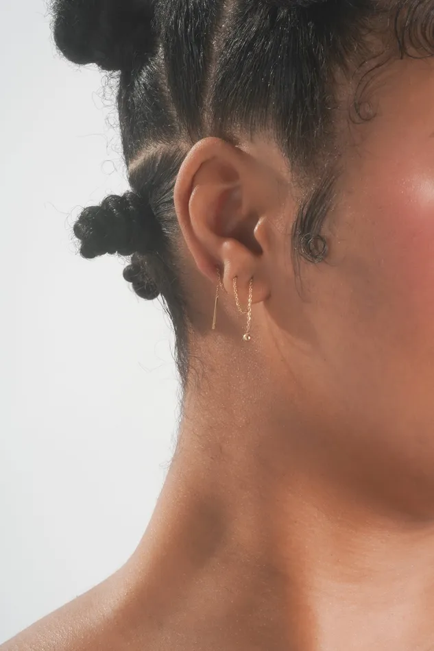 Mercury Drop Threader Earring Single READYMADE Earrings