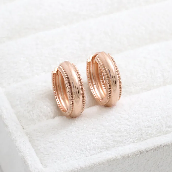 Milgrain Edge Huggie Earrings Large from J Shop Earrings