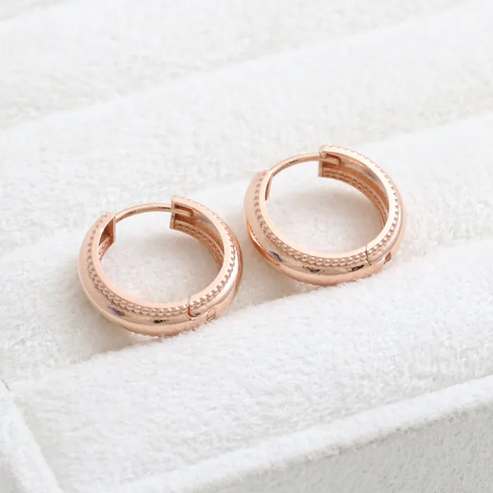 Milgrain Edge Huggie Earrings Large from J Shop Earrings