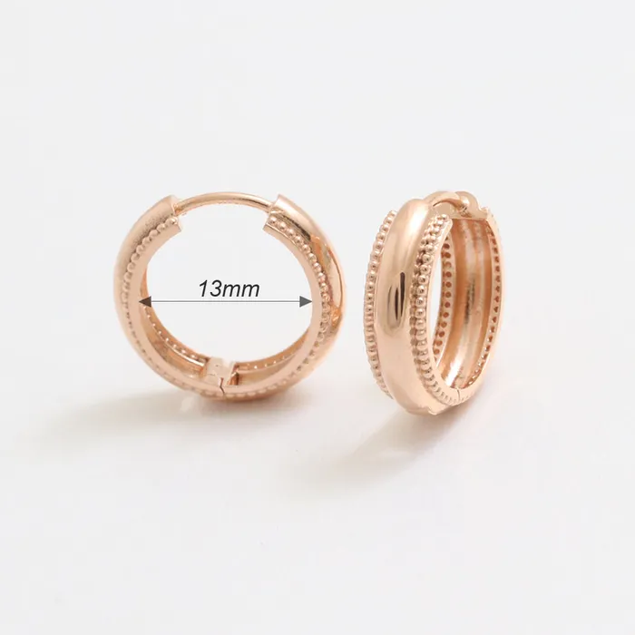 Milgrain Edge Huggie Earrings Large from J Shop Earrings