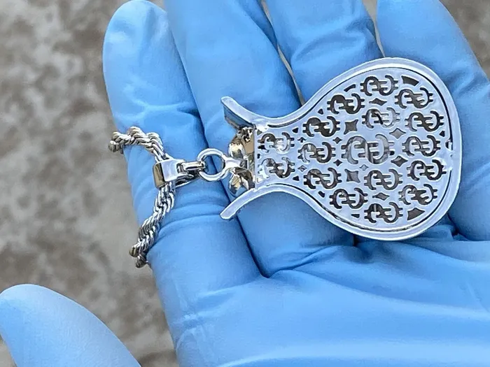 Money Bag Chain Hip Hop Pendant Silver Tone Iced Rope Necklace 24 Bling Cartel Necklaces Money Bag Chain Hip Hop Pendant Silver Tone Iced Rope Necklace 24 Bling Cartel Necklaces