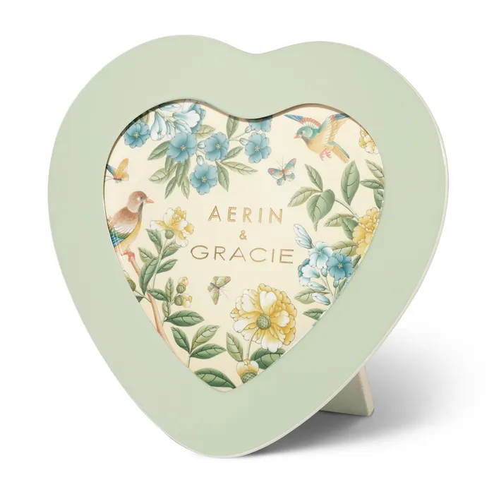 Necklaces AERIN AERIN Gracie Heathcote Lacquer Heart Frame Sage