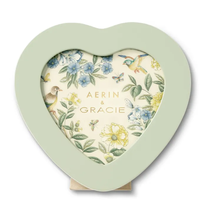 Necklaces AERIN AERIN Gracie Heathcote Lacquer Heart Frame Sage