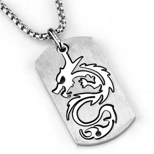 Necklaces Alamode TK1980 High polished no plating Stainless Steel Necklace with No Stone
