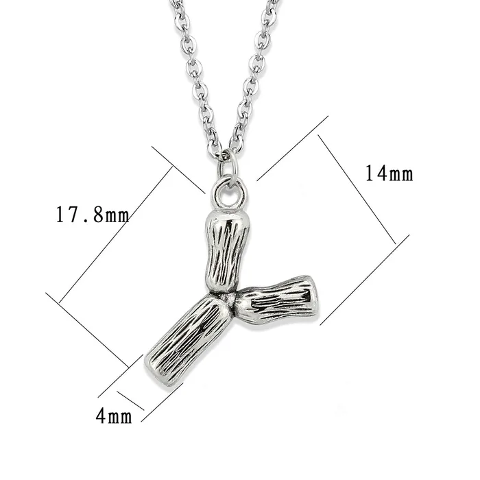 Necklaces Alamode TK3853Y High Polished Stainless Steel Chain Initial Pendant Letter Y Necklaces Alamode TK3853Y High Polished Stainless Steel Chain Initial Pendant Letter Y