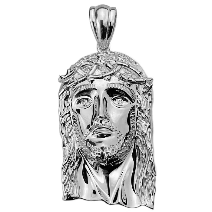 Necklaces Bling Cartel Admin 925 Sterling Silver Real VS Diamonds Large Jesus Head Pendant 25 Necklaces Bling Cartel Admin 925 Sterling Silver Real VS Diamonds Large Jesus Head Pendant 25