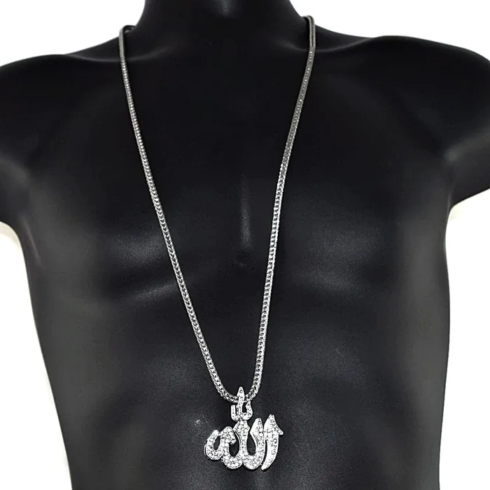 Necklaces Bling Cartel Admin Allah Symbol Iced Pendant Silver Tone Franco Chain Necklace 36 Necklaces Bling Cartel Admin Allah Symbol Iced Pendant Silver Tone Franco Chain Necklace 36