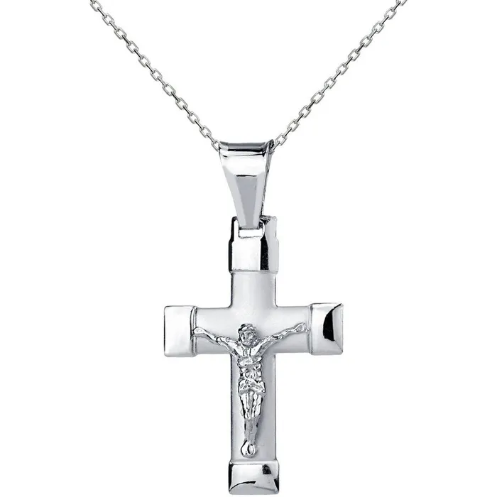 Necklaces Classic Unisex Pendant with Chain Sterling Silver Cross Shape Lobster Clasp J2091 Classic Necklaces Classic Unisex Pendant with Chain Sterling Silver Cross Shape Lobster Clasp J2091 Classic