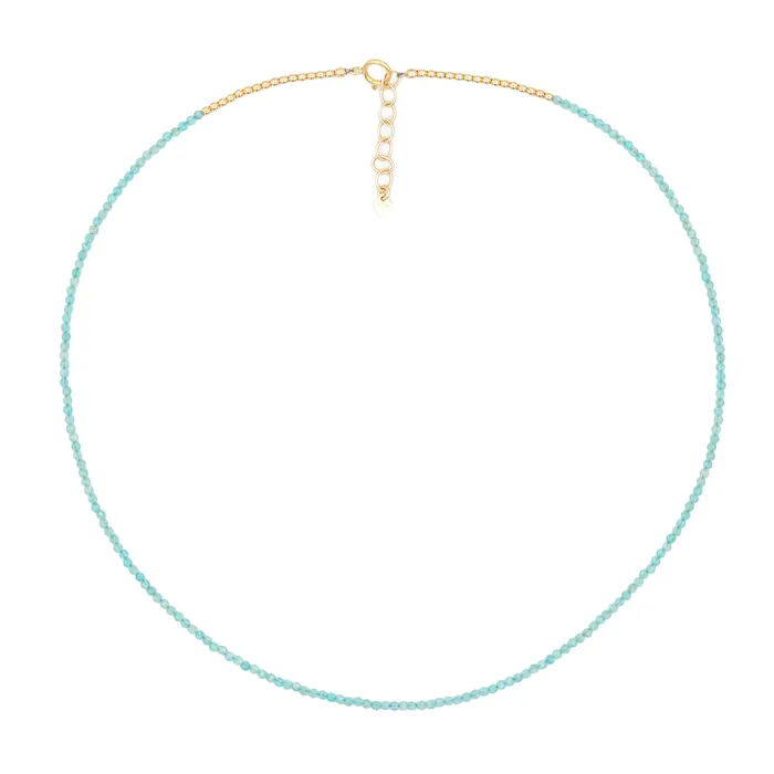 Necklaces Earthly Abundance Tiny Amazonite 2mm Necklace