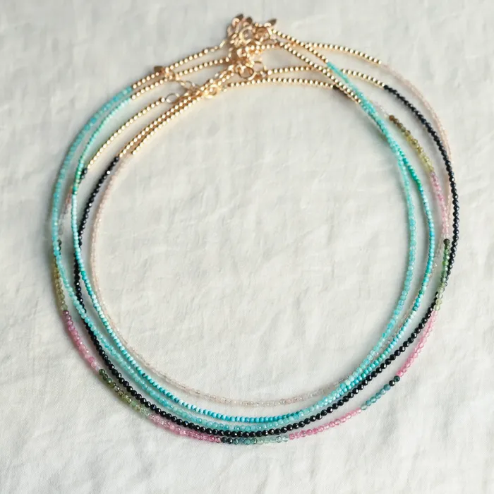 Necklaces Earthly Abundance Tiny Amazonite 2mm Necklace