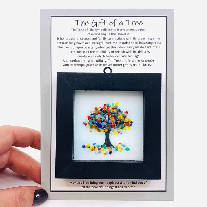 Necklaces Fused Glass Tree of Life Shadow Box 75 Glimmer Glass Gifts