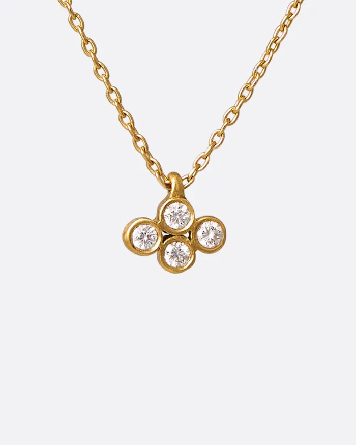 Necklaces MARIAN MAURER Micro Quad Diamond Necklace
