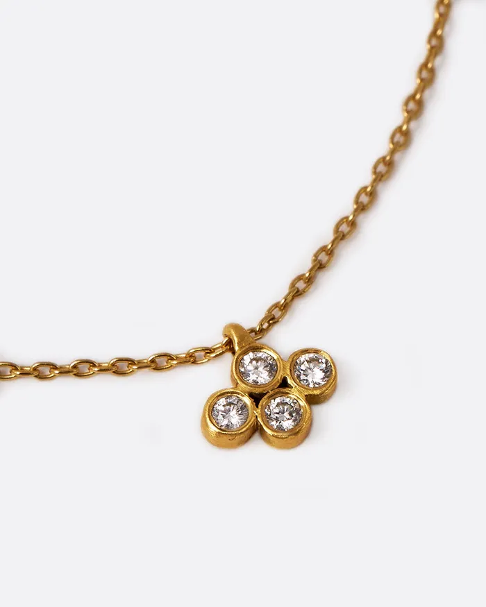 Necklaces MARIAN MAURER Micro Quad Diamond Necklace
