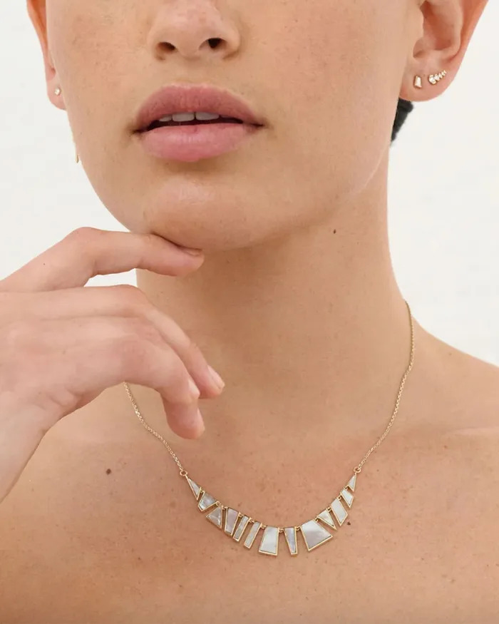 Necklaces METIER BY TOMFOOLERY Mother of Pearl Tesserae Necklace