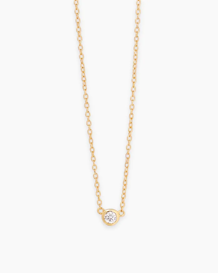 Necklaces Penny Pairs Leighton Lab Grown Diamond Gold Necklace