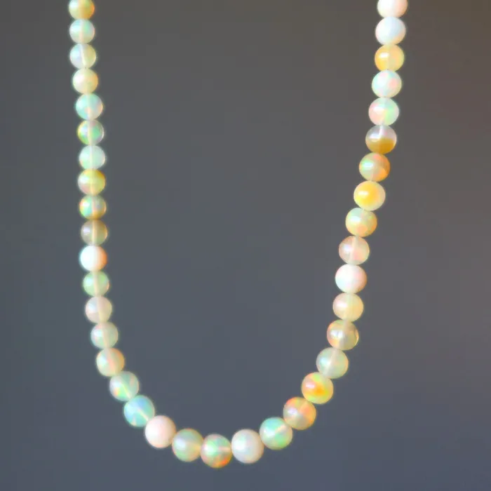 Necklaces Satin Crystals Opal Necklace Mawu Sun Yellow Ethiopian Fire Gems