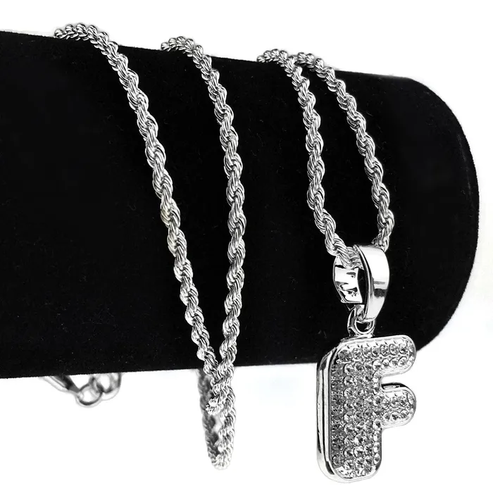 Necklaces Silver Tone F Letter Micro Chain Rope Necklace Bling Cartel Admin Necklaces Silver Tone F Letter Micro Chain Rope Necklace Bling Cartel Admin