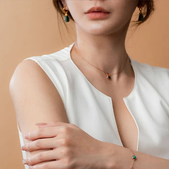 Necklaces Sinceritate Malachite Necklace HoseikiOfficial