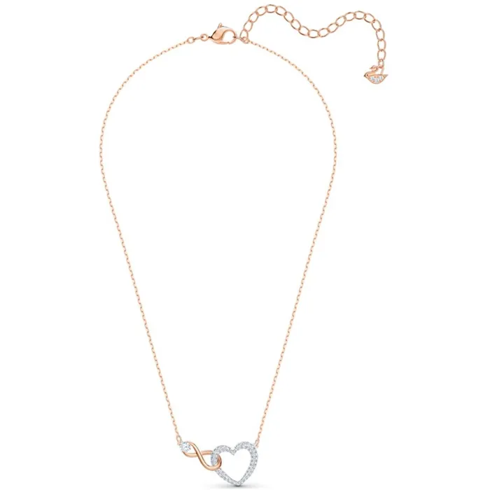 Necklaces Swarovski Swarovski Womens Necklace Set Swarovski Infinity Heart Rose Gold 5521040