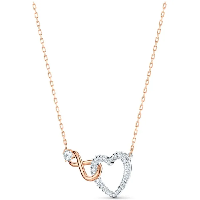 Necklaces Swarovski Swarovski Womens Necklace Set Swarovski Infinity Heart Rose Gold 5521040