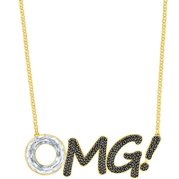 Necklaces Swarovski Swarovski Womens OMG Necklace Humorist Black And SilverToned Crystal 5351569 Necklaces Swarovski Swarovski Womens OMG Necklace Humorist Black And SilverToned Crystal 5351569