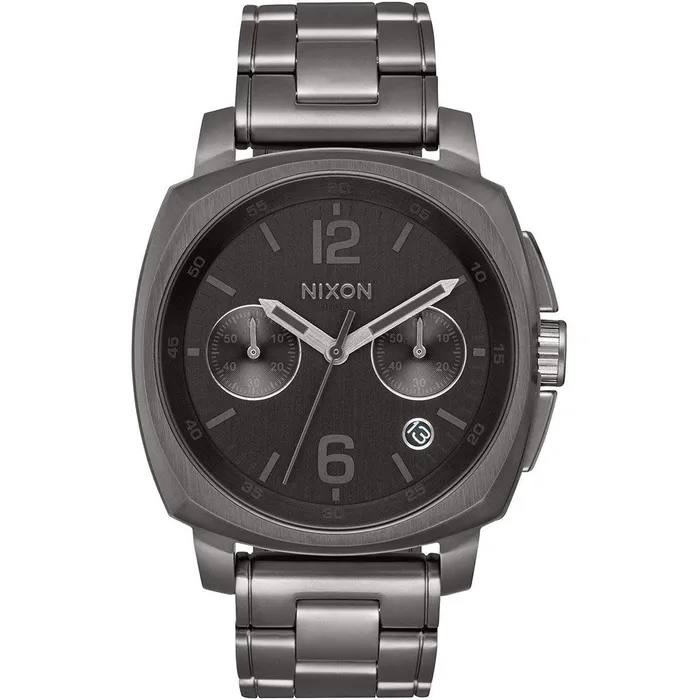 Nixon Mens Chronograph Watch Charger Gunmetal Stainless Steel Bracelet A1071632 NIXON Bracelets Nixon Mens Chronograph Watch Charger Gunmetal Stainless Steel Bracelet A1071632 NIXON Bracelets