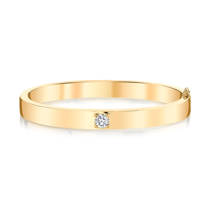 OVAL BRACELET WITH ONE ROUND DIAMOND anitako Bracelets