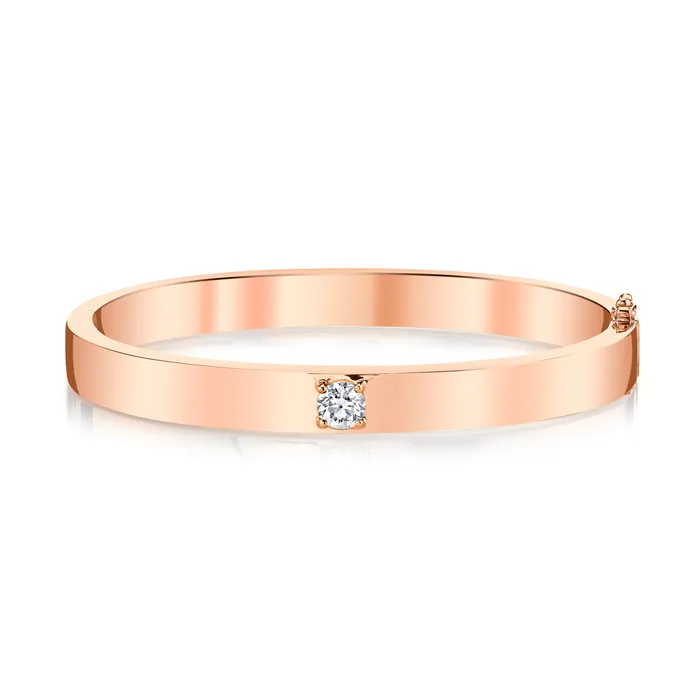 OVAL BRACELET WITH ONE ROUND DIAMOND anitako Bracelets