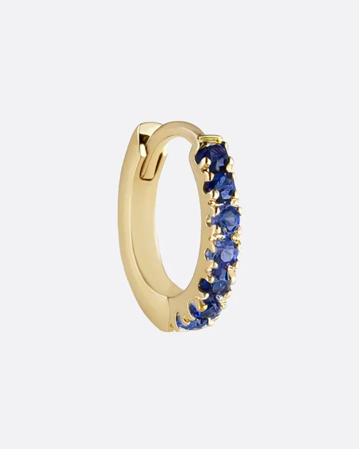 Pav Sapphire Huggie Hoop METIER BY TOMFOOLERY Earrings
