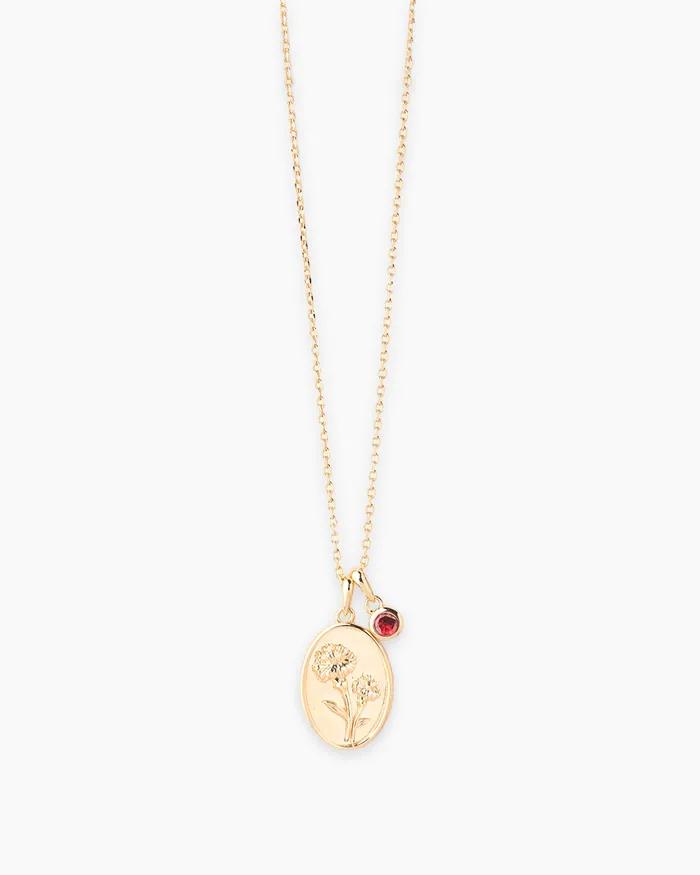 Penny Pairs Necklaces Birth Flower Gold Necklace