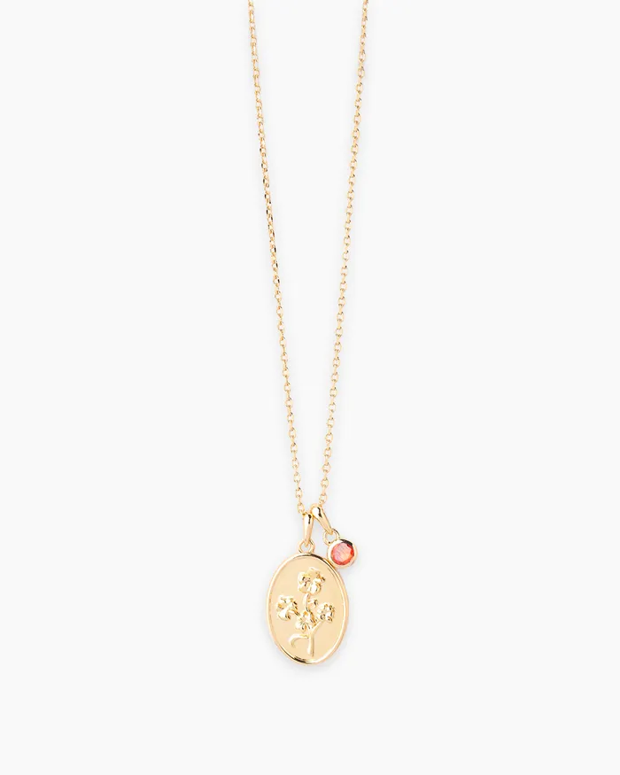 Penny Pairs Necklaces Birth Flower Gold Necklace Penny Pairs Necklaces Birth Flower Gold Necklace