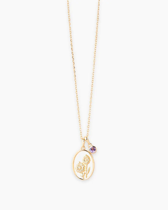 Penny Pairs Necklaces Birth Flower Gold Necklace Penny Pairs Necklaces Birth Flower Gold Necklace