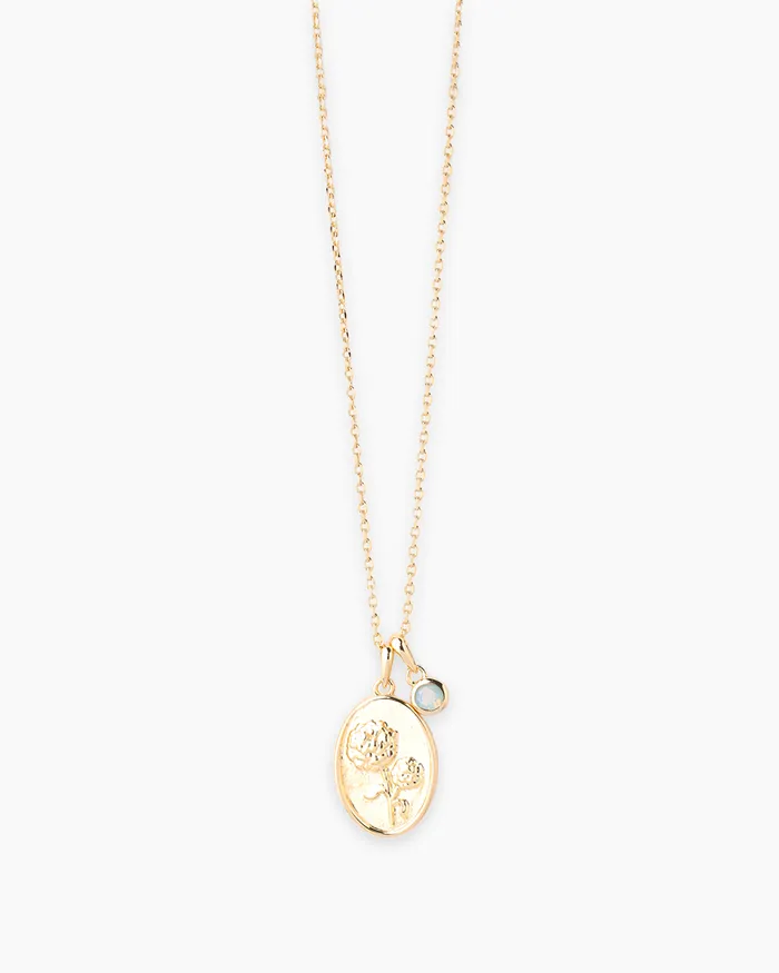 Penny Pairs Necklaces Birth Flower Gold Necklace Penny Pairs Necklaces Birth Flower Gold Necklace
