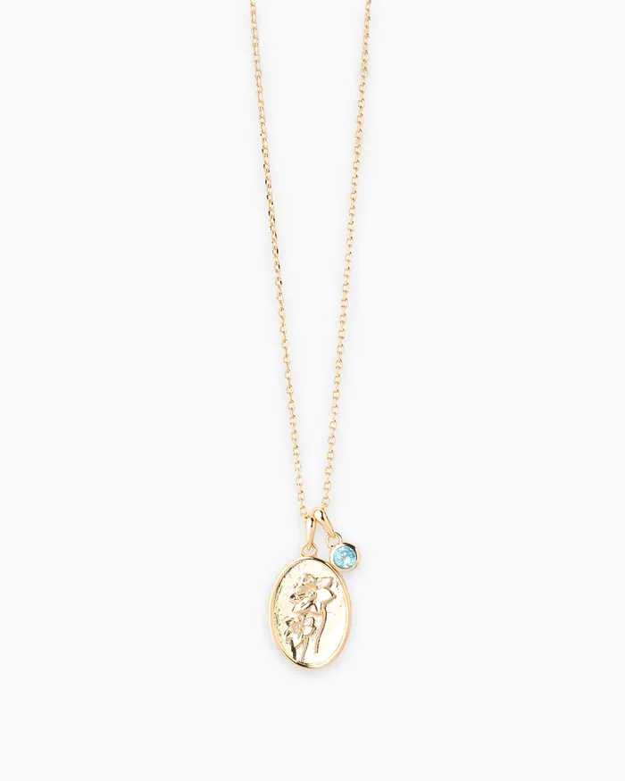 Penny Pairs Necklaces Birth Flower Gold Necklace Penny Pairs Necklaces Birth Flower Gold Necklace