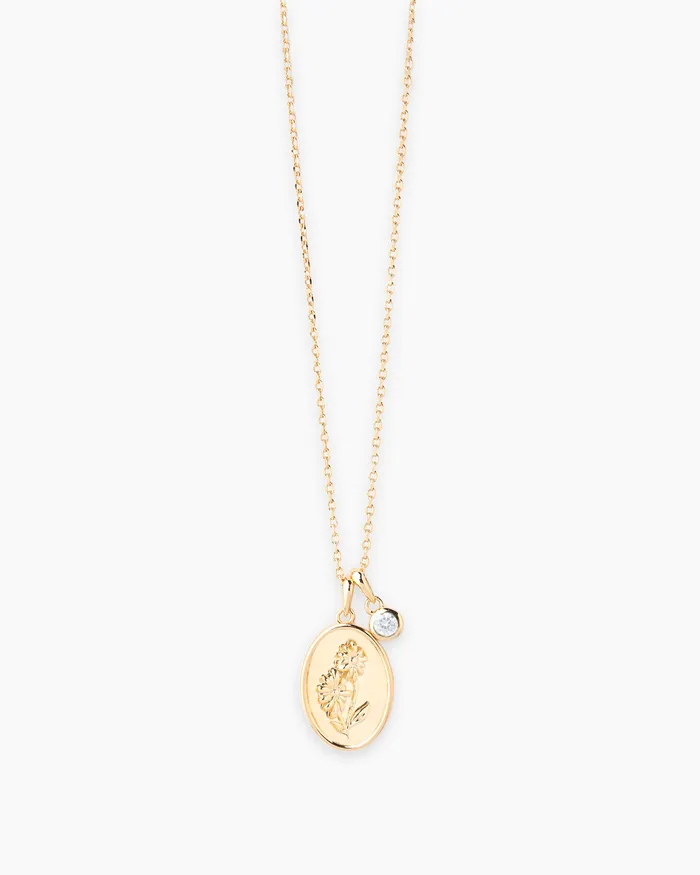 Penny Pairs Necklaces Birth Flower Gold Necklace Penny Pairs Necklaces Birth Flower Gold Necklace