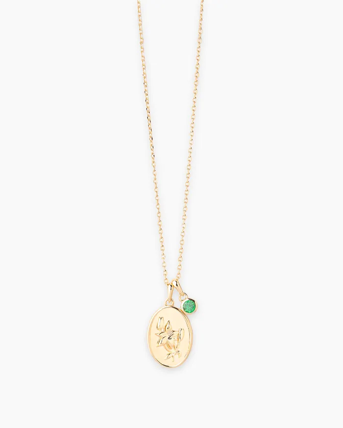 Penny Pairs Necklaces Birth Flower Gold Necklace Penny Pairs Necklaces Birth Flower Gold Necklace