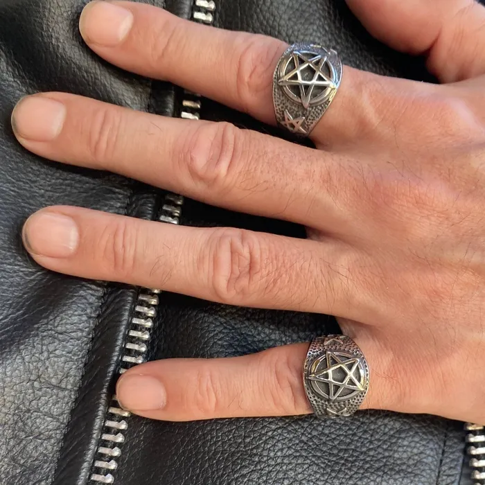 Pentagram Ring Occult Magic Pentacle Stainless Steel Size 713 Vivi Rings Pentagram Ring Occult Magic Pentacle Stainless Steel Size 713 Vivi Rings