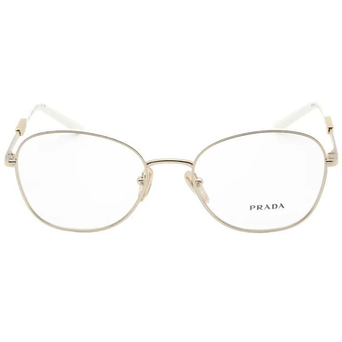 Prada PreStyled Sets Prada Womens Eyeglasses Pale GoldTalco Frame Clear Demo Lens 0PR 64YV 09U1O1