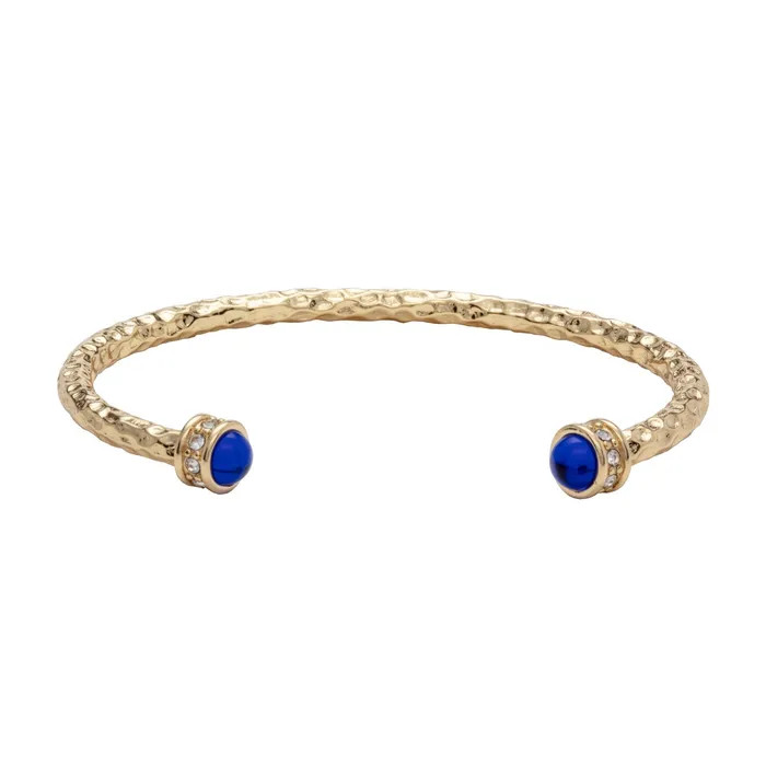 PreStyled Sets Halcyon Days Halcyon Days Hammered Torque Deep Cobalt Gold Bangle PreStyled Sets Halcyon Days Halcyon Days Hammered Torque Deep Cobalt Gold Bangle