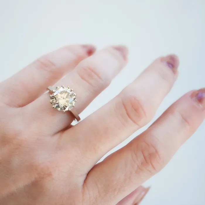 Prong Set Diamond Ring Lauren Wolf Jewelry Rings