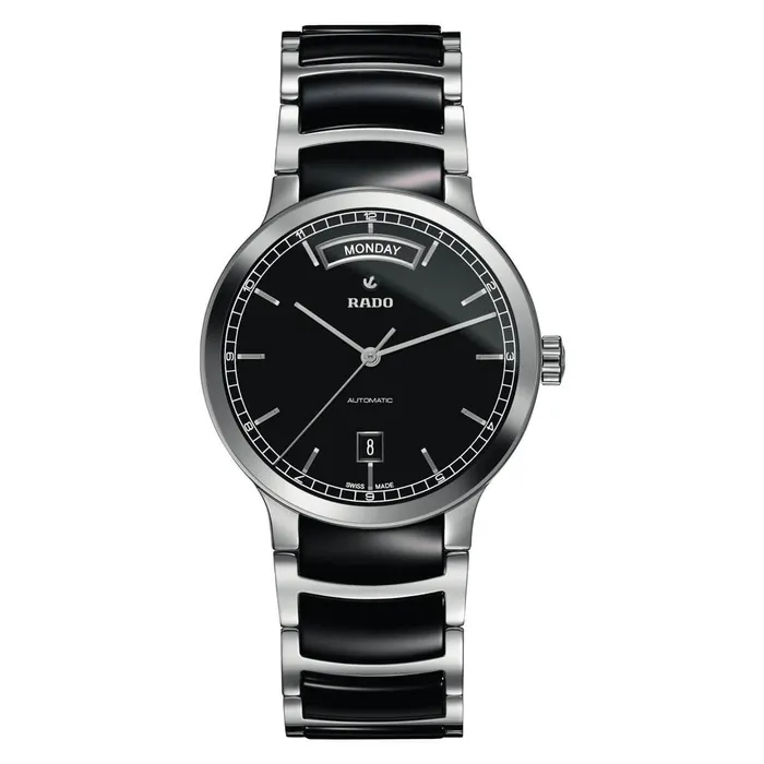 RADO Bracelets Rado Mens Automatic Watch Centrix Black Dial Two Tone Bracelet R30156152 RADO Bracelets Rado Mens Automatic Watch Centrix Black Dial Two Tone Bracelet R30156152