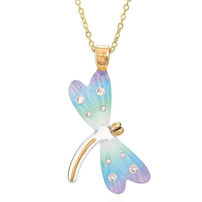 Rainbow Dragonfly Necklace Jewelry Necklaces