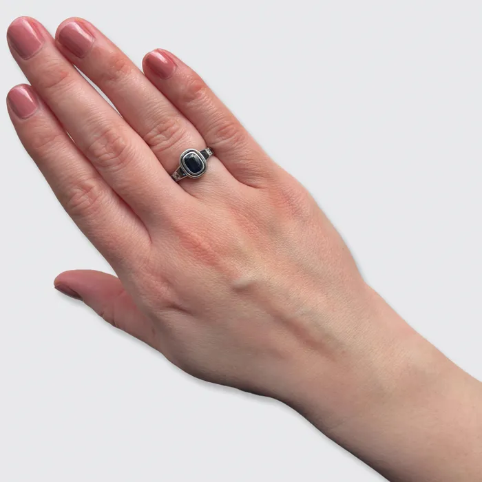 Rings 21stfinds Art Deco Platinum Sapphire Diamond Target Ring