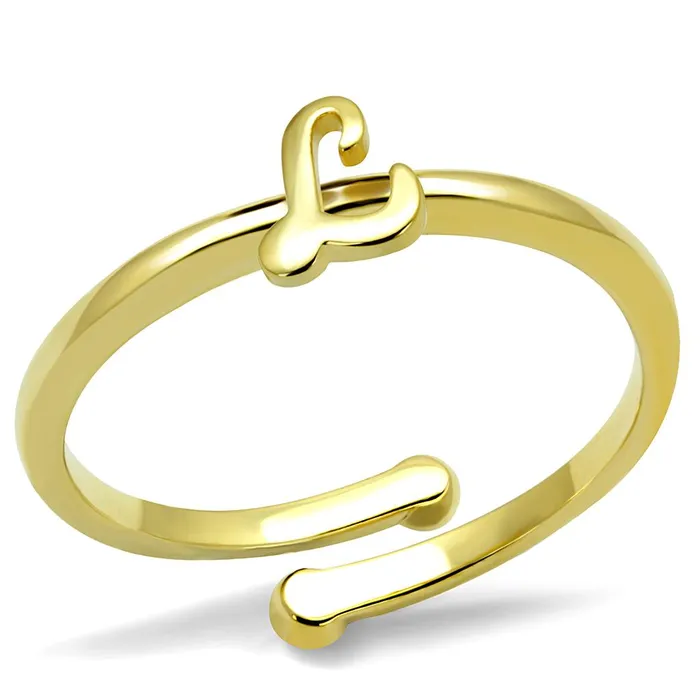 Rings Alamode LO3998 Flash Gold Brass Ring with No Stone