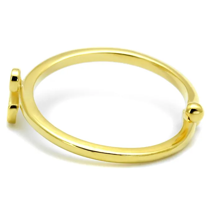 Rings Alamode LO3998 Flash Gold Brass Ring with No Stone
